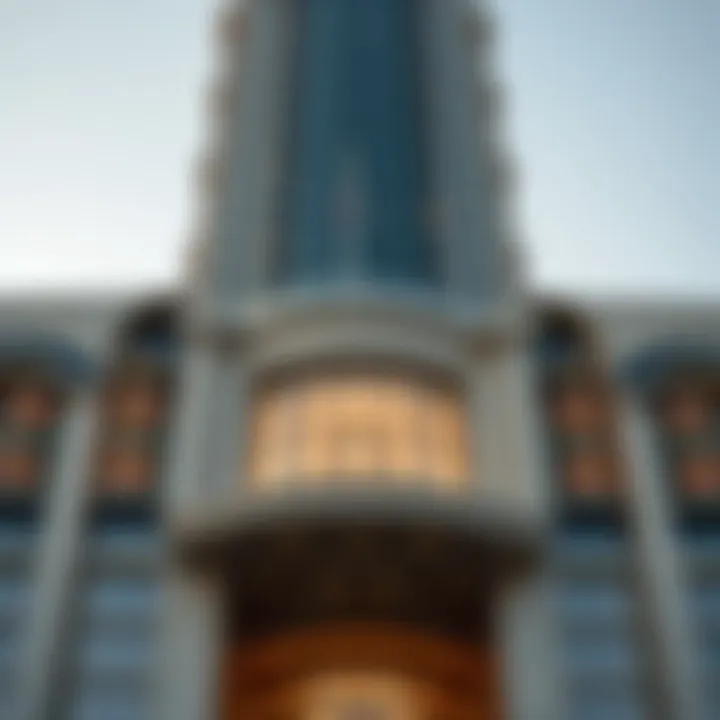 Architectural Elegance of Palladium Tower Architectural detail of Palladium Tower's facade