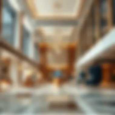 Luxurious Lobby of Palladium Tower Interior lobby design showcasing luxury finishes