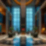 Luxurious lobby of Paramount Tower Hotel