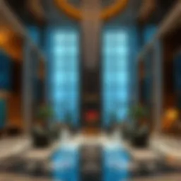 Luxurious lobby of Paramount Tower Hotel