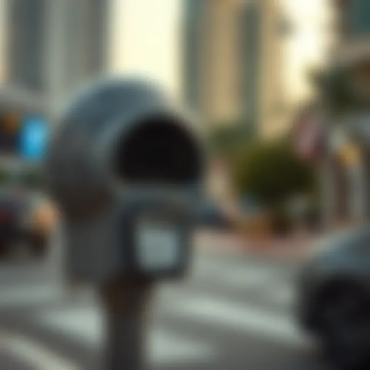 Exploring Dubai's Parking Meters A close-up of a parking meter in Dubai