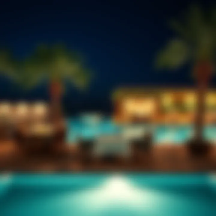 Exquisite outdoor dining by a private pool