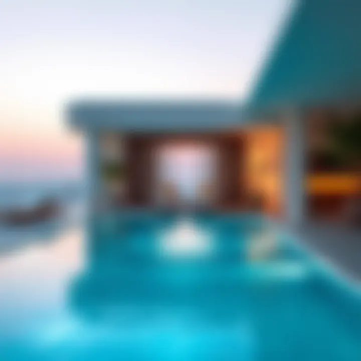 Serene ambiance of a private pool suite