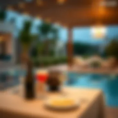 Gourmet dining by a private pool