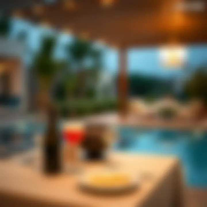 Gourmet dining by a private pool