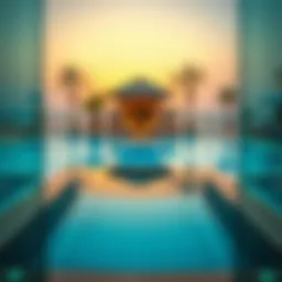 Luxurious private pool view at a Dubai hotel