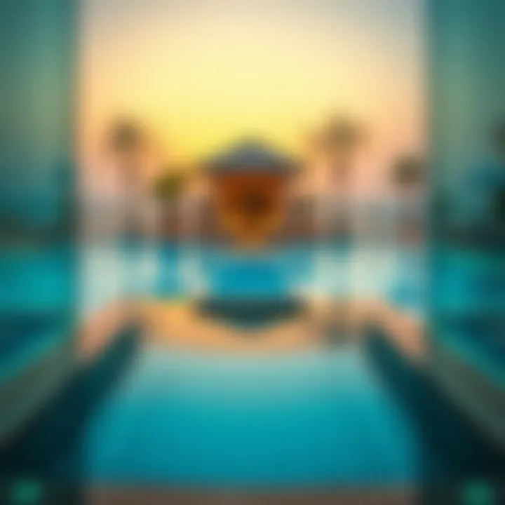 Luxurious private pool view at a Dubai hotel