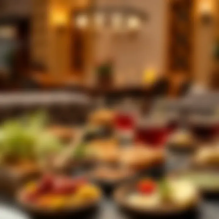 Traditional Iftar Drinks and Appetizers Traditional drinks and appetizers laid out for Iftar
