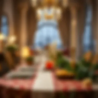 Elegant Iftar Table Setting Traditional iftar meal set on a beautifully decorated table