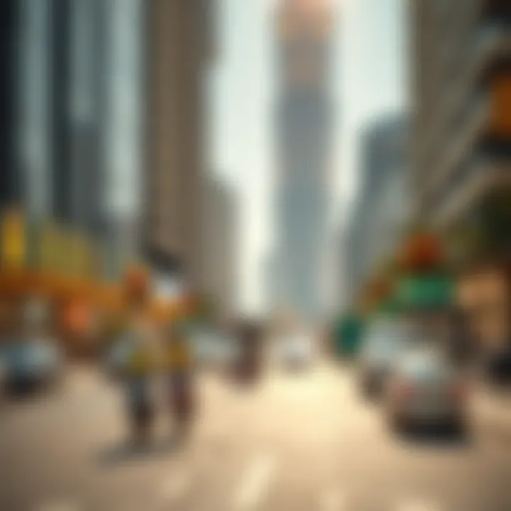 Sheikh Zayed Road: A Hub of Activity Vibrant street scene along Sheikh Zayed Road near Nassima Tower