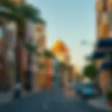 Vibrant street view of Al Naimiya showcasing local architecture