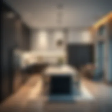 Modern open concept kitchen with elegant finishes