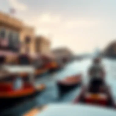 Dubai Creek: A Glimpse into the City's Heritage The traditional ambiance of the Dubai Creek with abra boats and old architecture