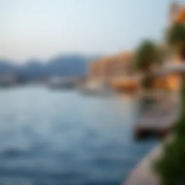 Scenic waterfront of The Cove highlighting luxury lifestyle