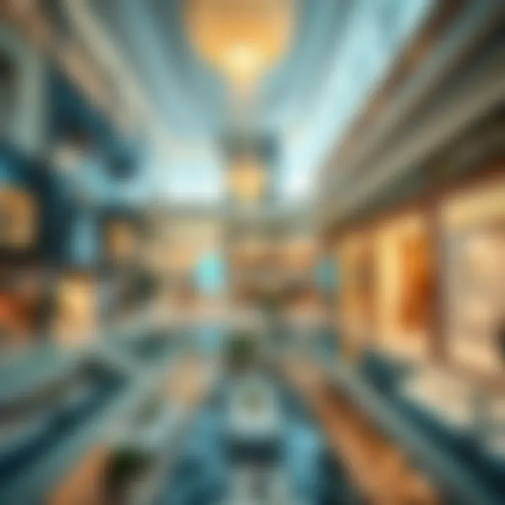 Inside the Luxury of Dubai's Malls Interior view of a luxury shopping area in a Dubai mall