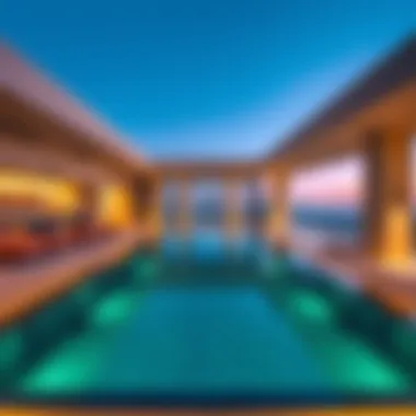 Luxurious amenities offered at The Palm Tower Residences, including a swimming pool and fitness center.