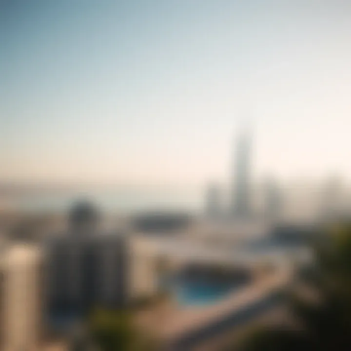 Panoramic view of Palm Jumeirah highlighting the prime location of The Palm Tower Residences.