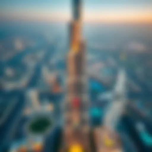 Aerial View of The Residence Burj Khalifa Stunning aerial view of The Residence Burj Khalifa showcasing its grandeur