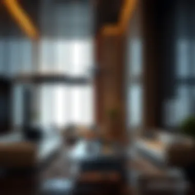 Luxurious Interior Design of The Residence Luxurious interior of a residence within Burj Khalifa highlighting modern design