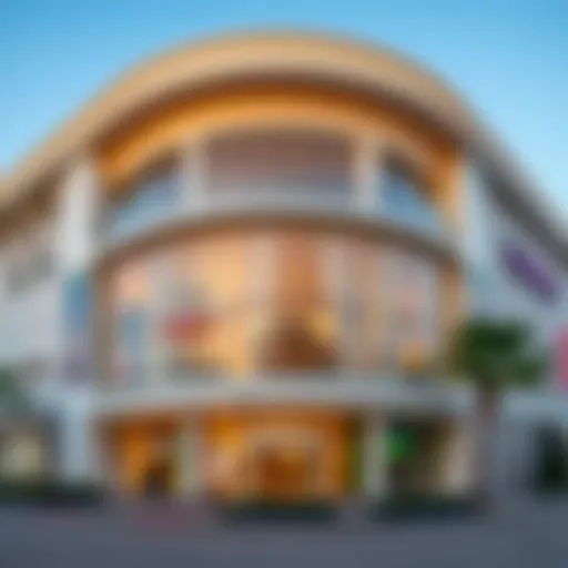 Architectural Elegance of The Ribbon Mall Stunning architectural façade of The Ribbon Mall showcasing its modern design