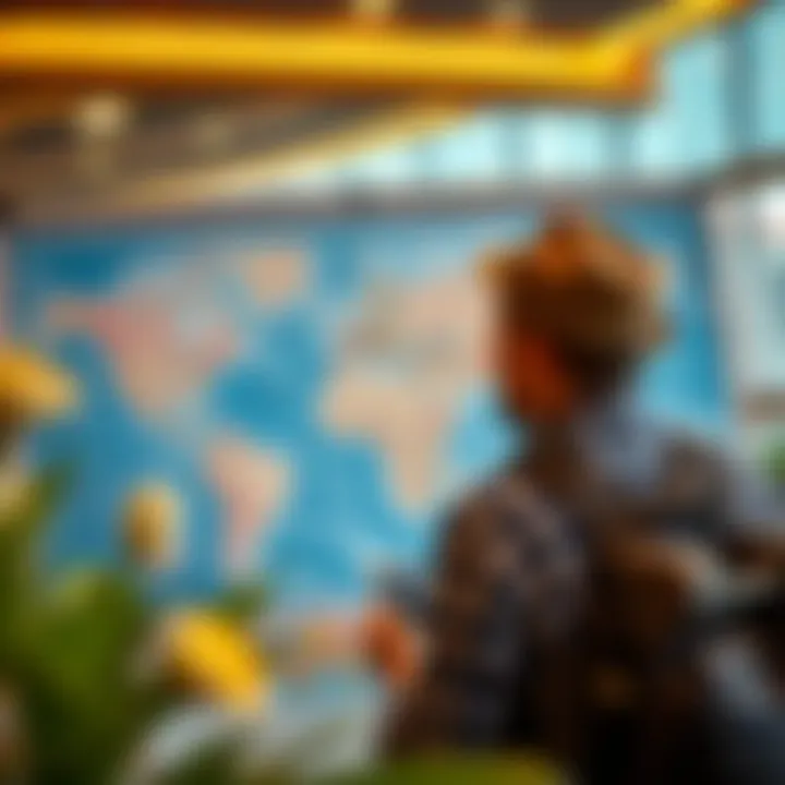 Travel Planning for UAE Residents: Visa-Free Insights Traveler planning a trip with a world map