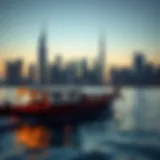 Dhow Cruise with Stunning Skyline View Dhow cruise under the skyline