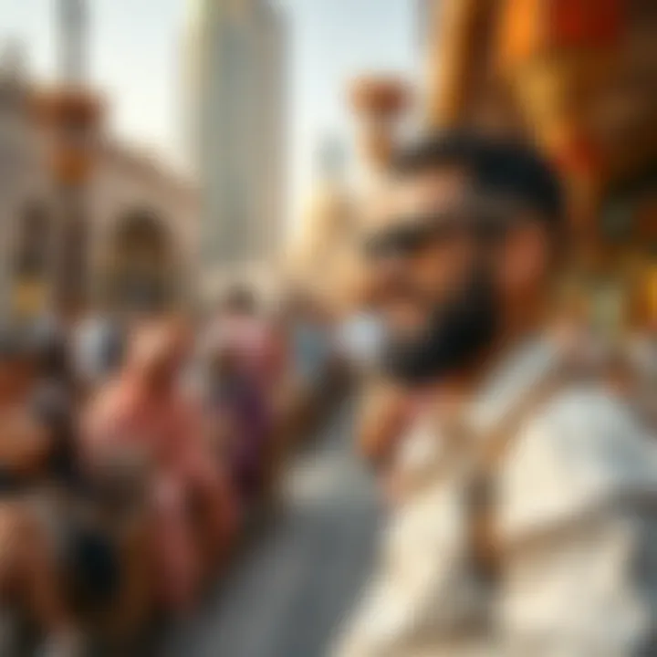 Traveler enjoying cultural experience in Dubai