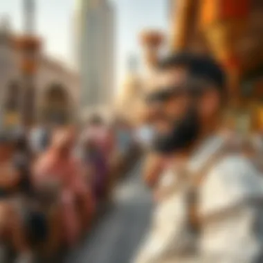 Exploring the Culture of Dubai Traveler enjoying cultural experience in Dubai