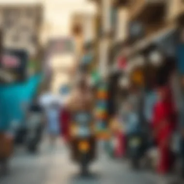 Vibrant street scene highlighting local culture in Muhaisna