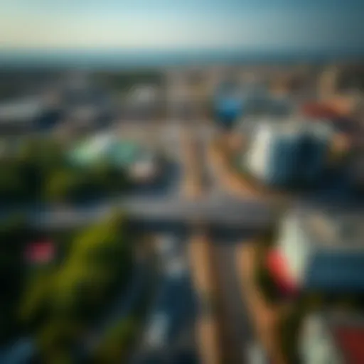 Aerial view of Muroor Road showcasing the surrounding infrastructure.