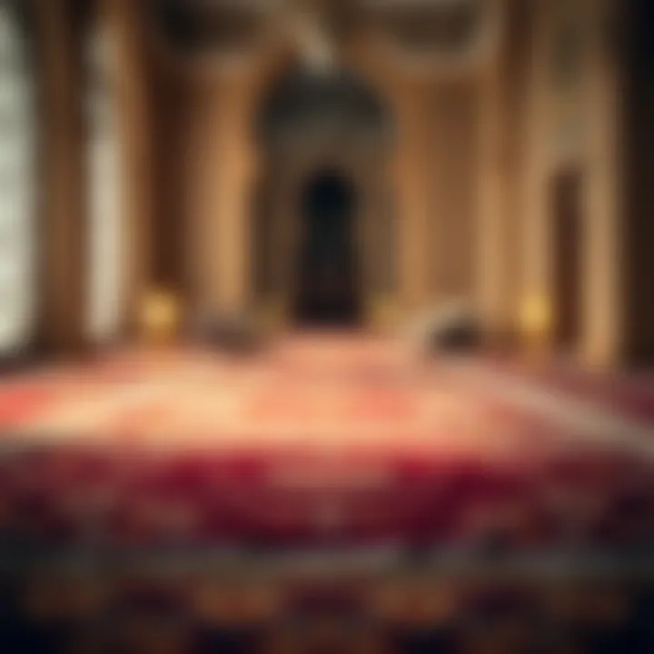 Prayer Rug for Ramadan Reflection Traditional prayer rug set up for Ramadan prayers
