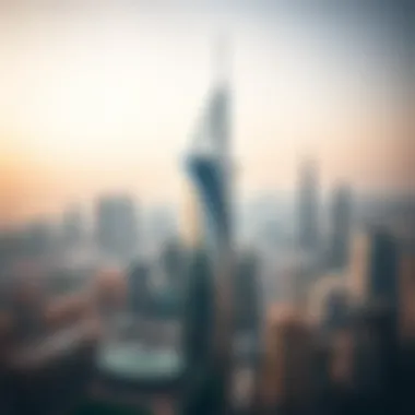 Dubai Skyline View from Uniestate Sports Tower Panoramic view of Dubai skyline from Uniestate Sports Tower