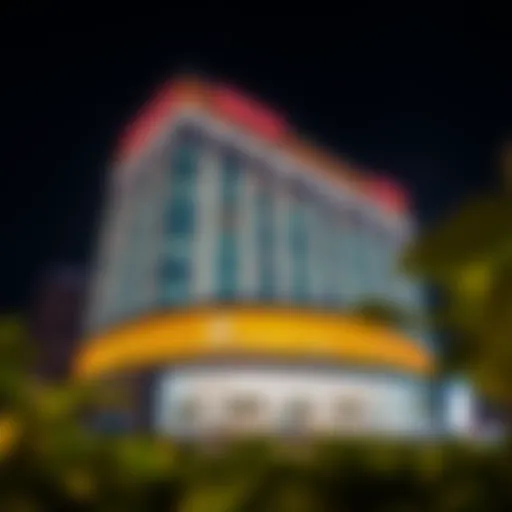 Architectural Brilliance of Uniestate Sports Tower Stunning exterior view of Uniestate Sports Tower showcasing architectural brilliance