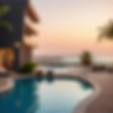 Serene Poolside at Yas Island Rotana Relaxing pool area with stunning views